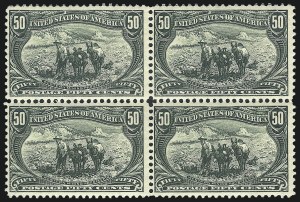 Sale 1040, Lot 1612, 1898 Trans-Mississippi Issue, Multiples (Scott 285-293)