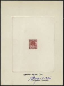 Sale 1044, Lot 72, Essays and Proofs (1869 Issue thru 20th Century)