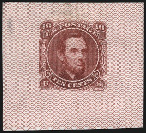 Sale 1048, Lot 122, Essays and Proofs: 1869 Pictorial Issue Safety Paper Essays