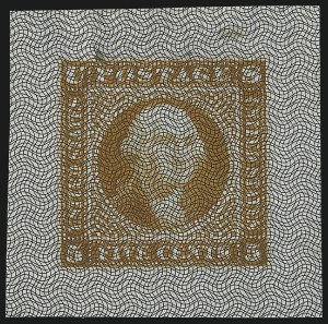 Sale 1048, Lot 132, Essays and Proofs: 1869 Pictorial Issue Safety Paper Essays