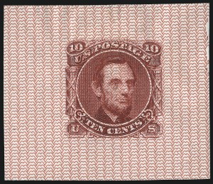 Sale 1048, Lot 134, Essays and Proofs: 1869 Pictorial Issue Safety Paper Essays