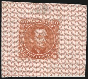 Sale 1048, Lot 135, Essays and Proofs: 1869 Pictorial Issue Safety Paper Essays