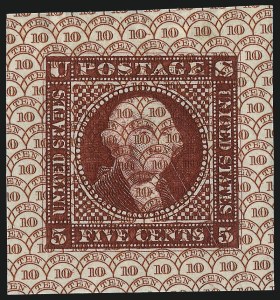 Sale 1048, Lot 168, Essays and Proofs: 1869 Pictorial Issue Safety Paper Essays, Cont.