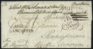 Sale 1048, Lot 196, Stampless Covers