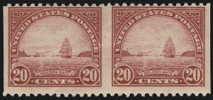 Sale 1048, Lot 370, 1922 and Later Issues, incl. 2c Harding Rotary Perf 11 Strip of Three