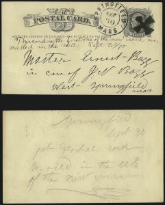 Sale 1048, Lot 412, First Day Postal Cards