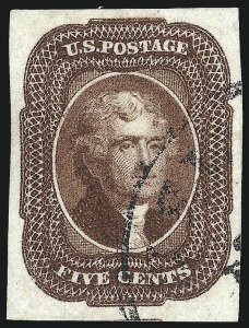 Sale 1050, Lot 111, 3c-12c 1851-56 Issue (Scott 10-17)