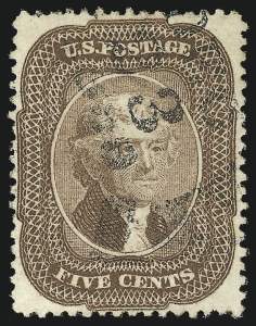 Sale 1050, Lot 156, 5c-90c 1857-60 Issue and 1875 Reprint (Scott 27-46)