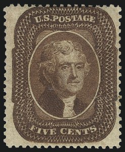 Sale 1050, Lot 160, 5c-90c 1857-60 Issue and 1875 Reprint (Scott 27-46)