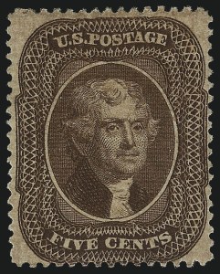 Sale 1050, Lot 163, 5c-90c 1857-60 Issue and 1875 Reprint (Scott 27-46)