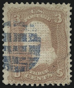Sale 1050, Lot 206, 1867-68 Grilled Issue and 1875 Re-Issue (Scott 83-105)