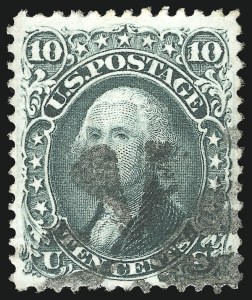 Sale 1050, Lot 214, 1867-68 Grilled Issue and 1875 Re-Issue (Scott 83-105)