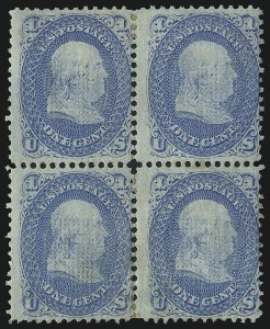 Sale 1050, Lot 218, 1867-68 Grilled Issue and 1875 Re-Issue (Scott 83-105)