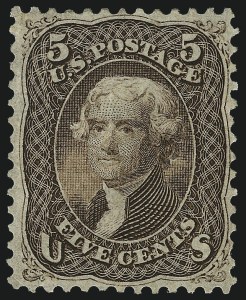Sale 1050, Lot 220, 1867-68 Grilled Issue and 1875 Re-Issue (Scott 83-105)