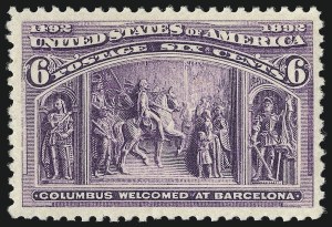 Sale Number 1050, Lot Number 347, 1c-50c 1893 Columbian Issue (Scott 230-240)