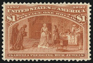 Sale 1050, Lot 372, $1.00-$5.00 1893 Columbian Issue (Scott 241-245)
