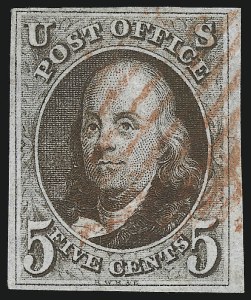 Sale 1050, Lot 45, 5c-10 1847 Issue and 1875 Reproduction of 1847 Issue (Scott 1-4)