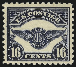 Sale 1050, Lot 695, Air Post (Scott C1-C10), 16c Dark Blue, 1923 Air Post (C5) Sale 1050, Lot 695, Air Post (Scott C1-C10)