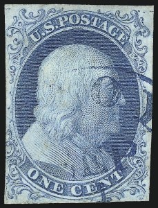 Sale 1050, Lot 72, 1c 1851-56 Issue (Scott 5A-9)