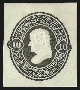Sale 1050, Lot 784, Postal Stationery (Scott U, UO, UX), 10c Olive Black on White, Die 39, Cut Square (U89) Sale 1050, Lot 784, Postal Stationery (Scott U, UO, UX)