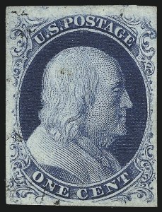 Sale 1050, Lot 82, 1c 1851-56 Issue (Scott 5A-9)