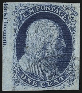 Sale 1050, Lot 84, 1c 1851-56 Issue (Scott 5A-9)