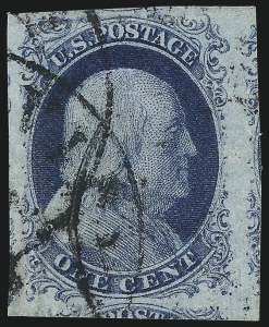 Sale 1050, Lot 89, 1c 1851-56 Issue (Scott 5A-9)
