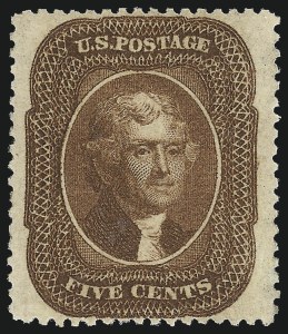 Sale 1057, Lot 582, 1857-60 Issue (Scott 18-39)