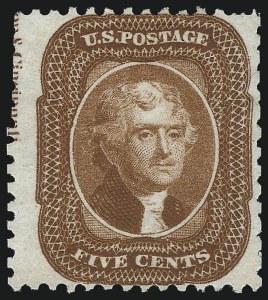 Sale 1057, Lot 602, 1875 Reprint of 1857-60 Issue (Scott 40-47)
