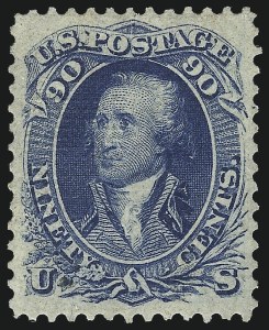 Sale 1057, Lot 665, 1867-68 Grilled Issue (Scott 79-101)