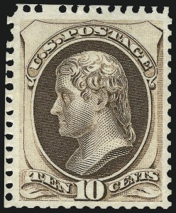 Sale 1057, Lot 755, 1875 Continental Bank Note Co. Hard Paper Special Printing (Scott 167-180)