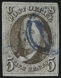 Sale 1061, Lot 3327, 1847 Issue (Scott 1-2)