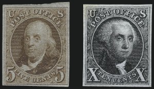 Sale 1061, Lot 3347, 1875 Reproduction of 1847 Issue (Scott 3-4)