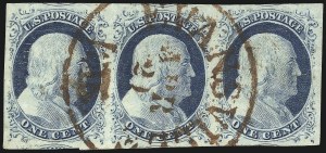 Sale 1061, Lot 3365, 1c-3c 1851-56 Issue (Scott 5A-11A)