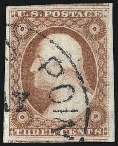 Sale 1061, Lot 3380, 1c-3c 1851-56 Issue (Scott 5A-11A)