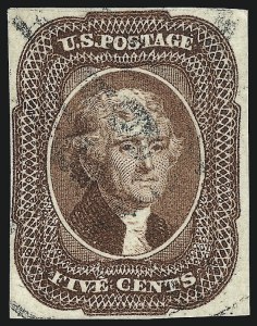 Sale 1061, Lot 3387, 5c-12c 1851-56 Issue (Scott 12-17), 5c Red Brown (12) Sale 1061, Lot 3387, 5c-12c 1851-56 Issue (Scott 12-17)