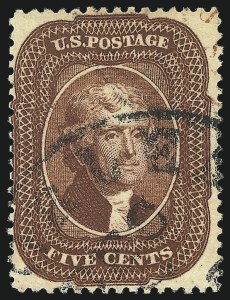 Sale 1061, Lot 3434, 3c-90c 1857-60 Issue and 1875 Reprint (Scott 25-40)