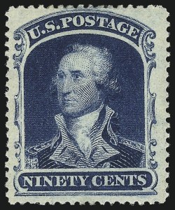 Sale Number 1061, Lot Number 3452, 3c-90c 1857-60 Issue and 1875 Reprint (Scott 25-40)