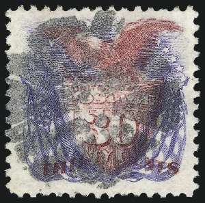 Sale 1061, Lot 3550, 1869 Pictorial Issue (Scott 112-122a), 30c Ultramarine & Carmine (121) Sale 1061, Lot 3550, 1869 Pictorial Issue (Scott 112-122a)