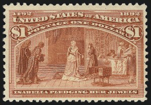 Sale 1061, Lot 3713, 50c-$5.00 1893 Columbian Issue (Scott 240-245)