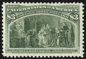 Sale 1061, Lot 3722, 50c-$5.00 1893 Columbian Issue (Scott 240-245)