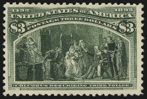 Sale 1061, Lot 3723, 50c-$5.00 1893 Columbian Issue (Scott 240-245)