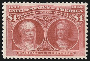 Sale 1061, Lot 3729, 50c-$5.00 1893 Columbian Issue (Scott 240-245)