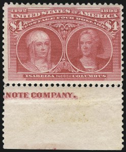 Sale 1061, Lot 3731, 50c-$5.00 1893 Columbian Issue (Scott 240-245)