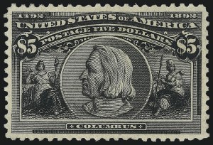 Sale 1061, Lot 3733, 50c-$5.00 1893 Columbian Issue (Scott 240-245)
