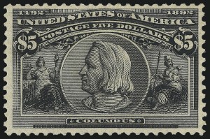 Sale 1061, Lot 3734, 50c-$5.00 1893 Columbian Issue (Scott 240-245)