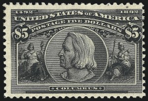 Sale 1061, Lot 3735, 50c-$5.00 1893 Columbian Issue (Scott 240-245)