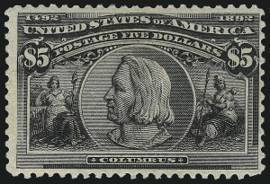 Sale 1061, Lot 3737, 50c-$5.00 1893 Columbian Issue (Scott 240-245)