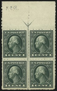 Sale 1061, Lot 3900, 1912-14 Washington-Franklin Issue (Scott 407-459)