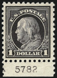 Sale 1061, Lot 3957, 1915-17 Washington-Franklin Issues (Scott 460-518b), $1.00 Violet Black (478) Sale 1061, Lot 3957, 1915-17 Washington-Franklin Issues (Scott 460-518b)